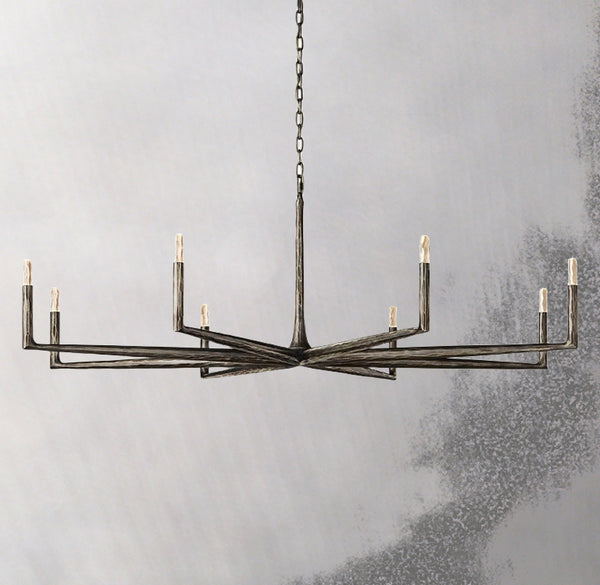 Thaddeus Forged Round Chandelier 72"