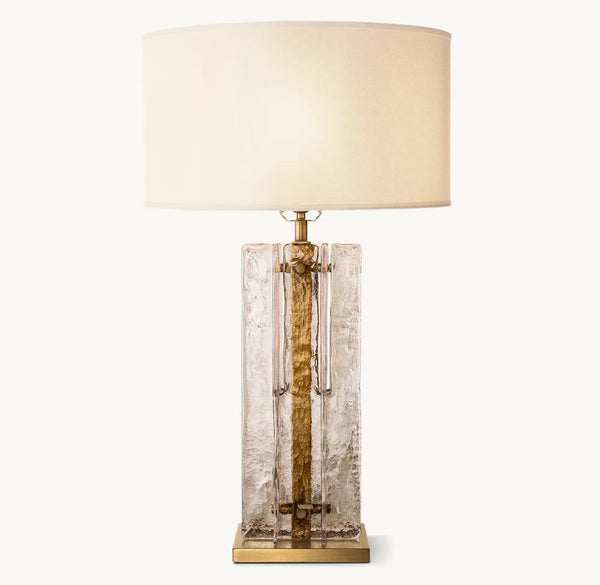 Lotticey Smoke Glass Table Lamp