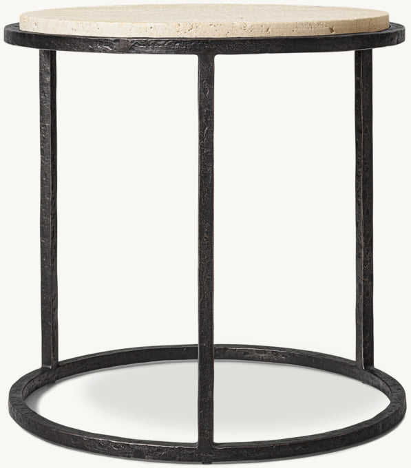 Salvador Stone Round Side Table