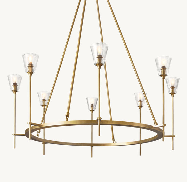 Torche De Verre Round Chandelier 46"