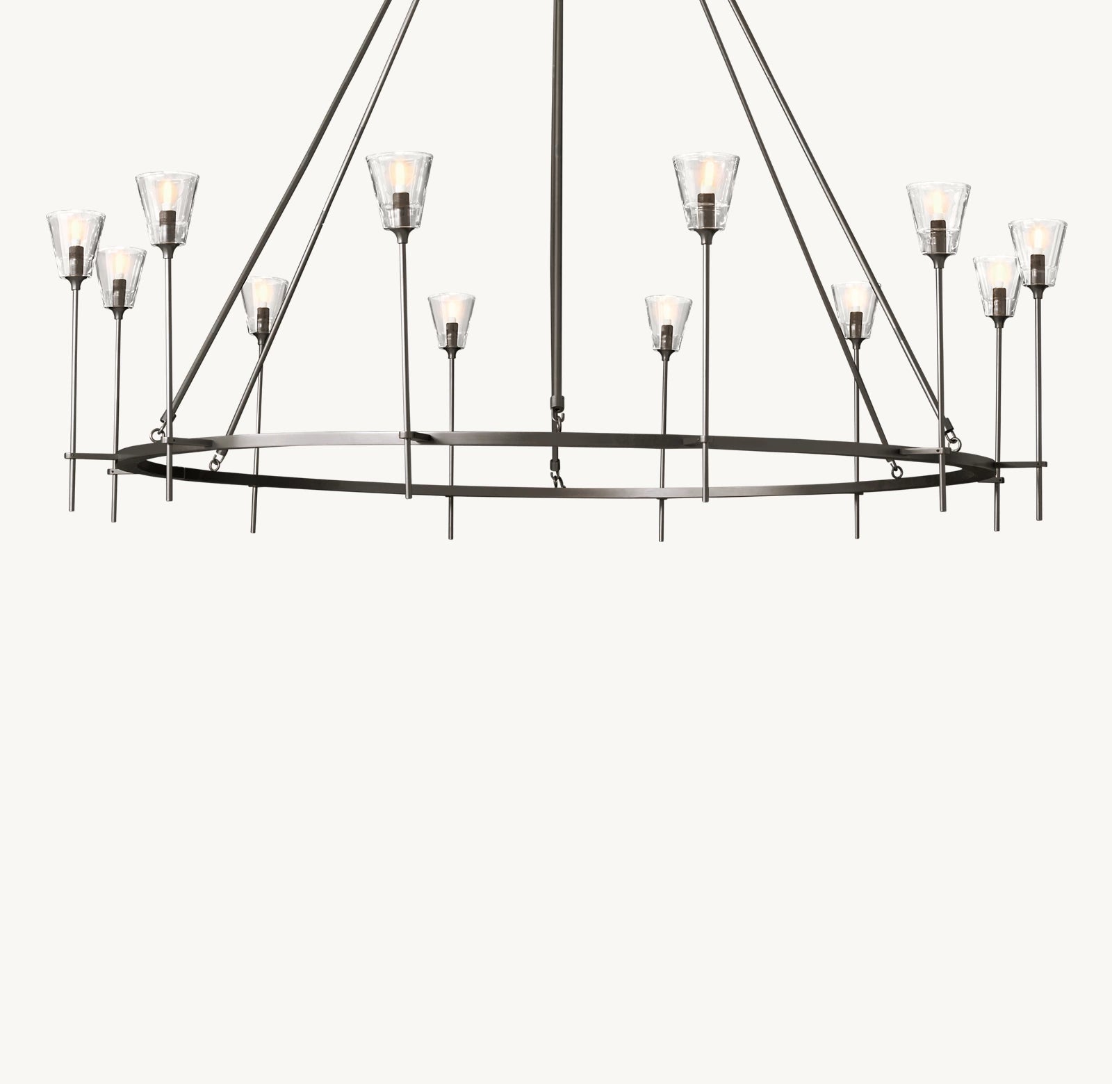 Torche De Verre Round Chandelier 70"