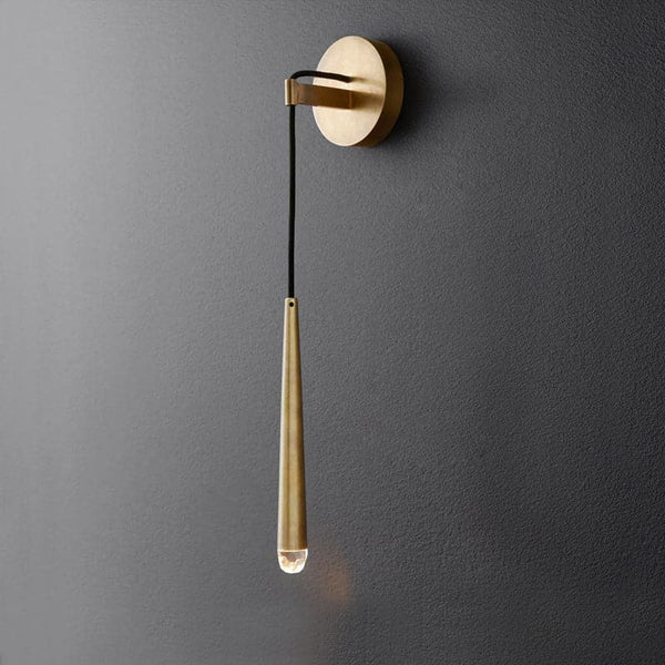 Aquinan Tapered Tubular Solid Brass Wall Sconce 22" H