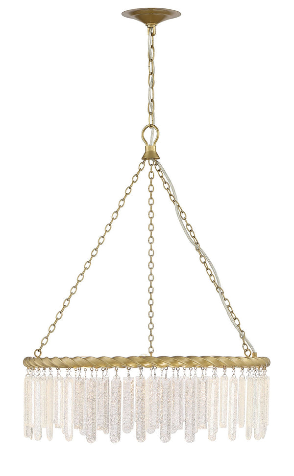 Reverie Brass and Crystal 3-Light Contemporary Chandelier