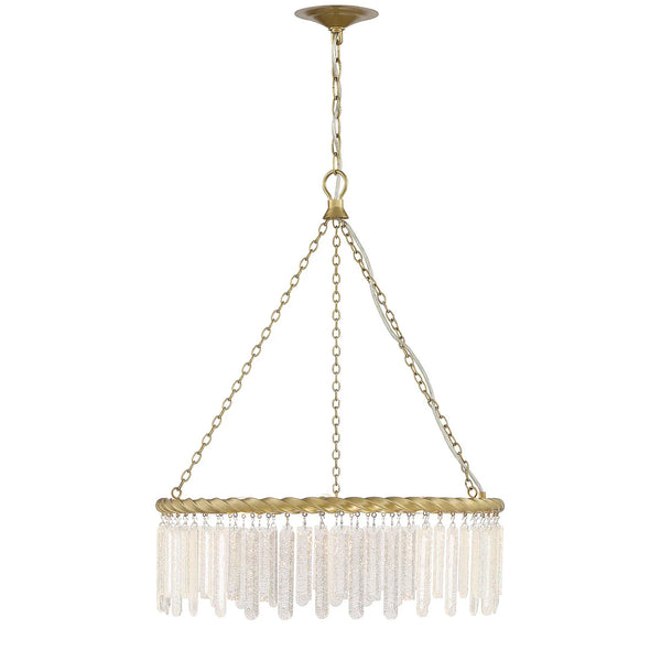 Reverie Brass and Crystal 3-Light Contemporary Chandelier