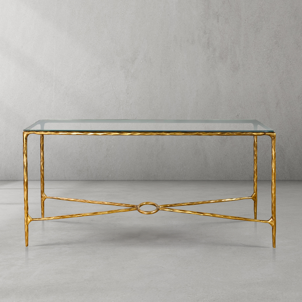 Thaddeus Rectangle Glass Console Table 60" 72"