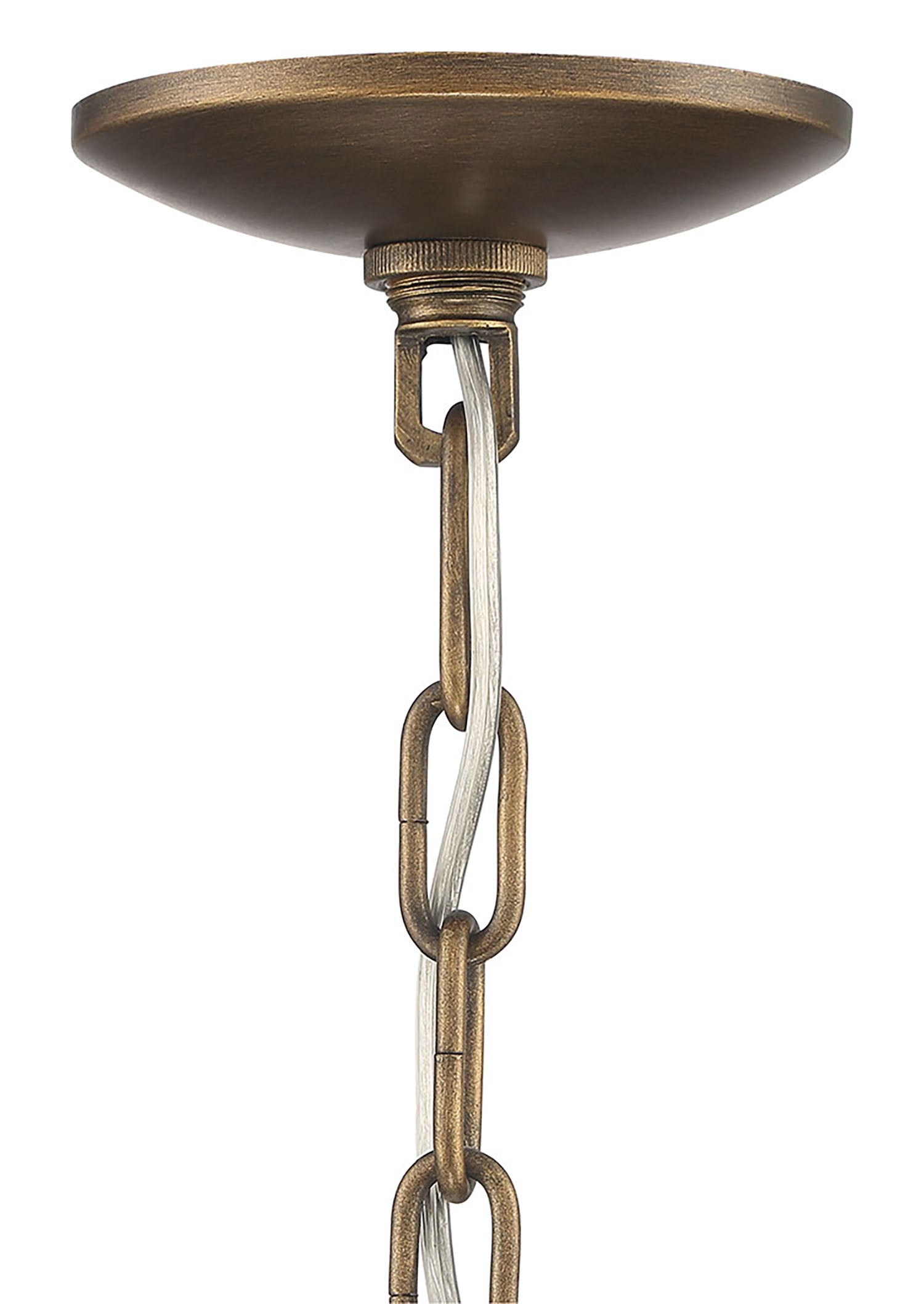 Tailor Cane and Brass Pendant Chandelier