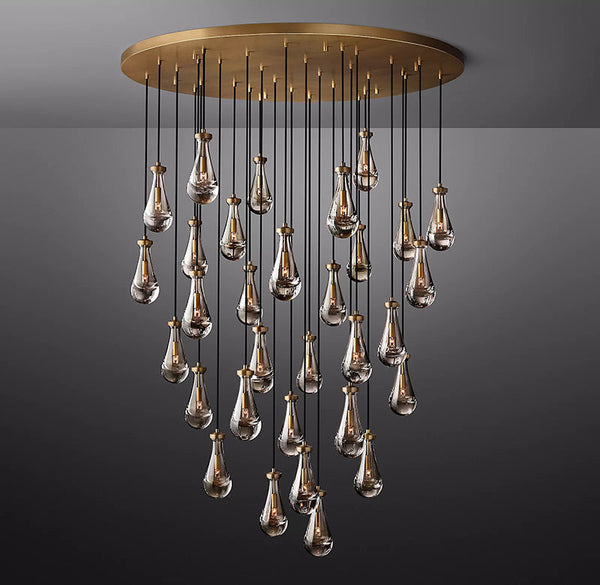 Raindrop Round Chandelier 60", Rain Chandelier