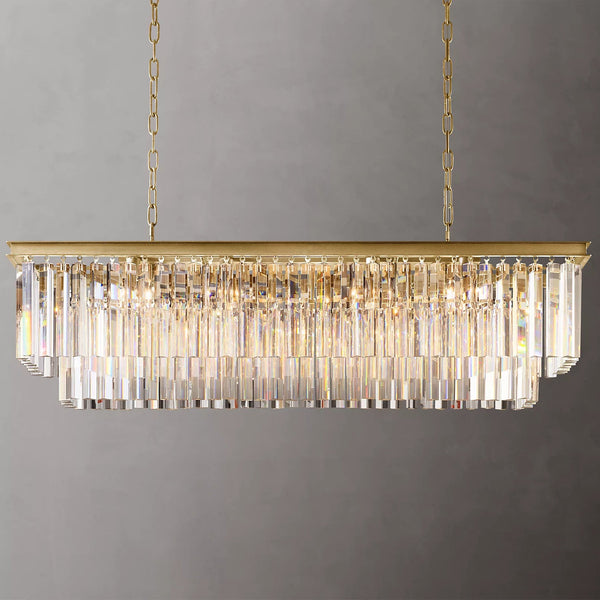 Odeon Rectangle Chandelier 49", 2-Tier