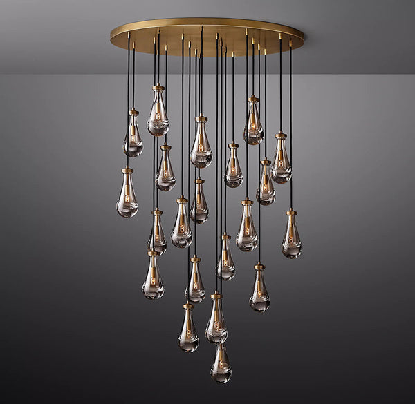 Raindrop Round Chandelier 47", Rain Chandelier