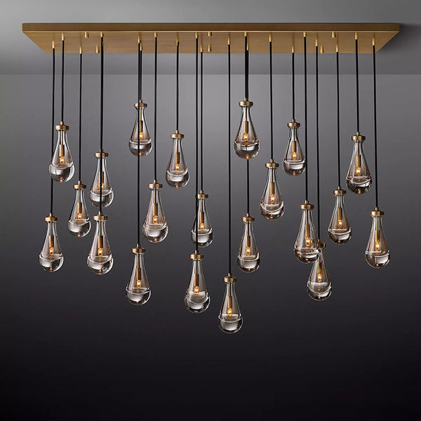 Raindrop Linear Chandelier 72", Rain Chandelier