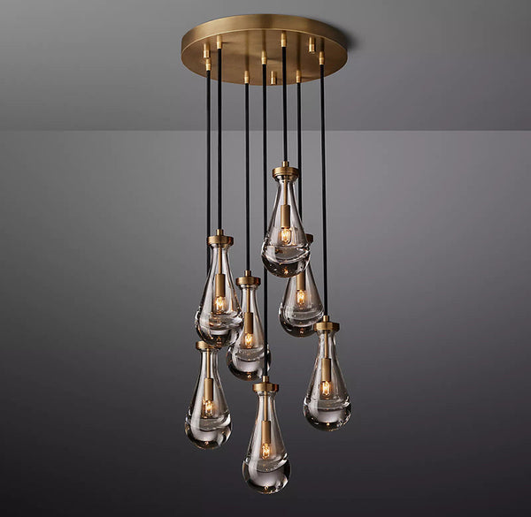 Raindrop Round Chandelier 18", Rain Chandelier