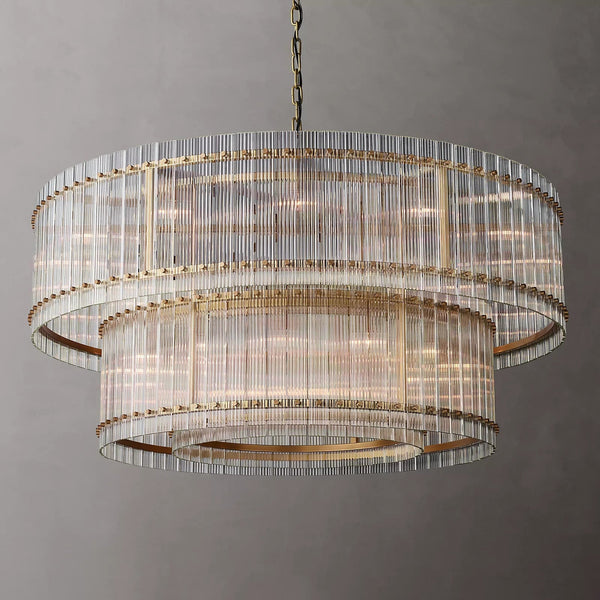 San Marcon 2-Tier Round Chandelier 60"