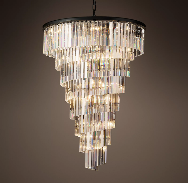 Odeon Spiral Chandelier 36"- 70"