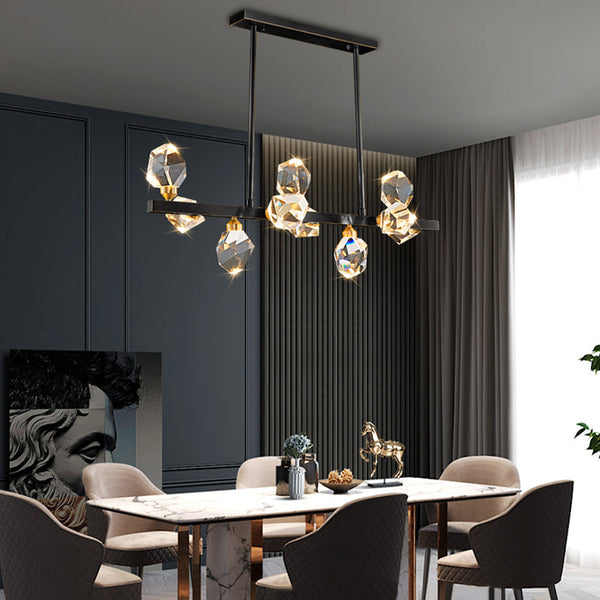 Eve Ice Water Chestnut Linear Chandelier