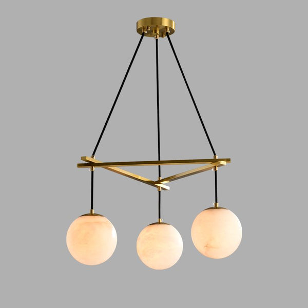 Alanbaster Modern Structural Ball Chandelier