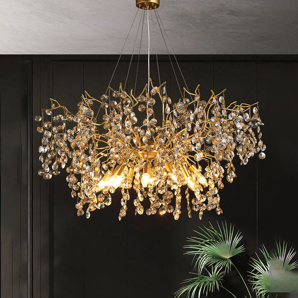 Luxury Crystal Branch Chandelier 39.4"D