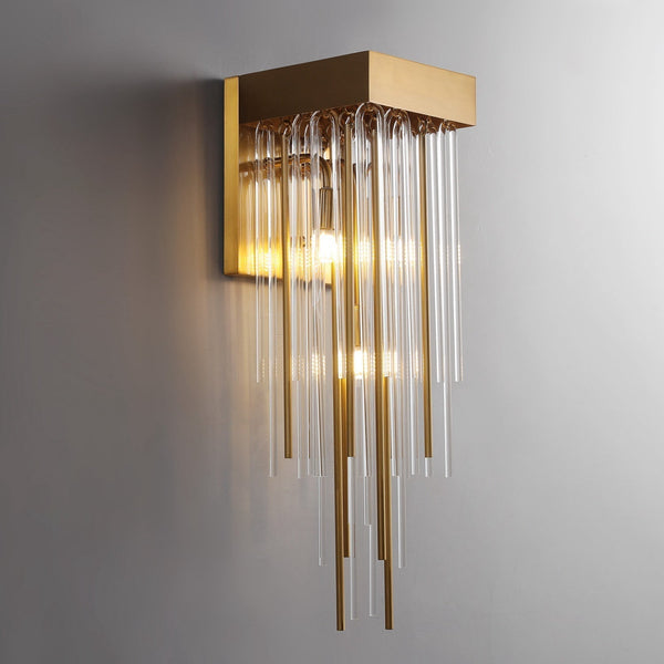 Casocada Crystal And Metal Rods Wall Sconce