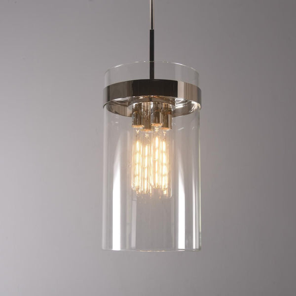 Armature Cylinder Glass Pendant Light