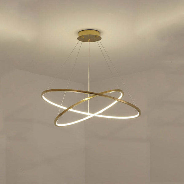 Modern Gold Multi Rings Chandelier