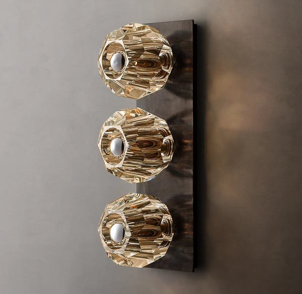 Boule Crystal Glass Linear Wall Sconce Clear