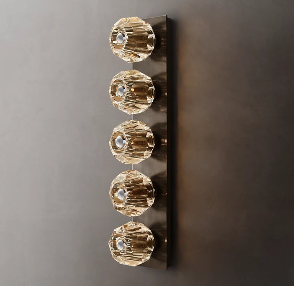 Boule Crystal Glass Grand Linear Wall Sconce Clear