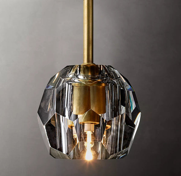 Boule Crystal Smoky Pendant Light