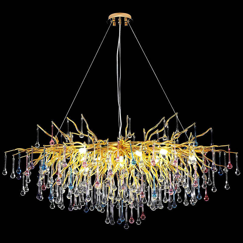 Crystal Branch Raindrop Chandelier