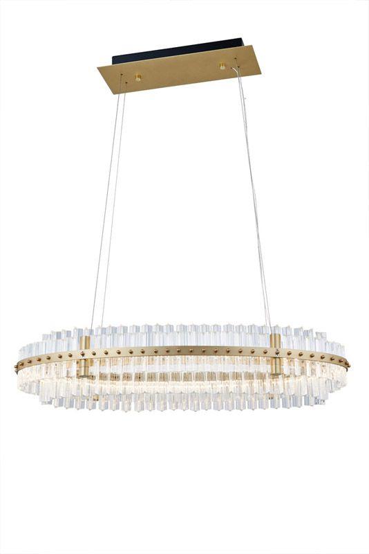 Aquinox 2-Tier Oval Crystal Ring LED Chandelier