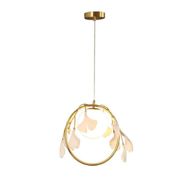 Ceramics Brass Round Branch Chandelier