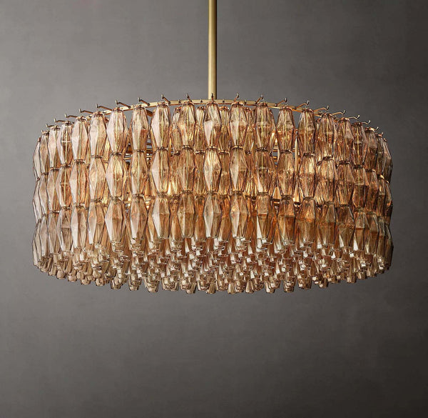 Chiara Glass Round Chandelier D47"