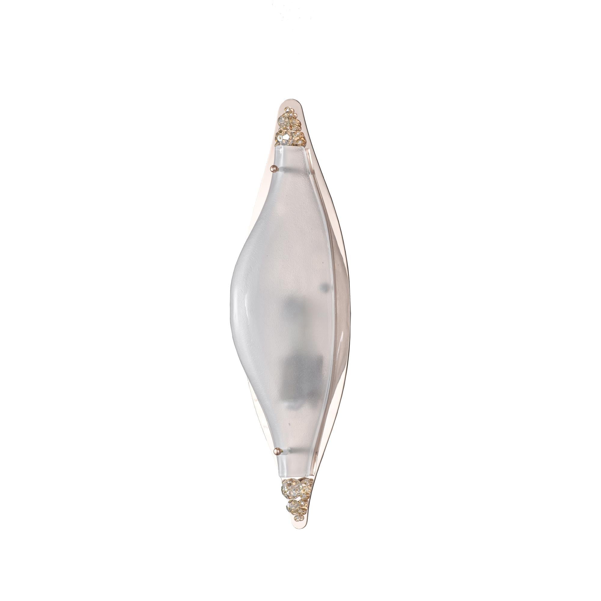 Alba  Tiered Oval Glass Sconce