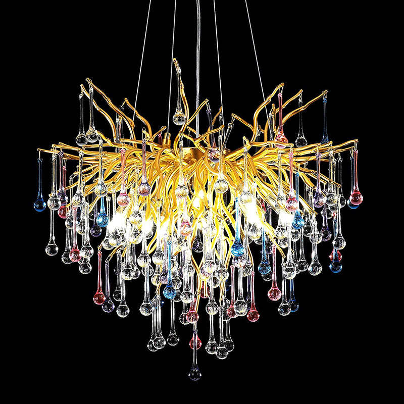 Crystal Branch Raindrop Chandelier