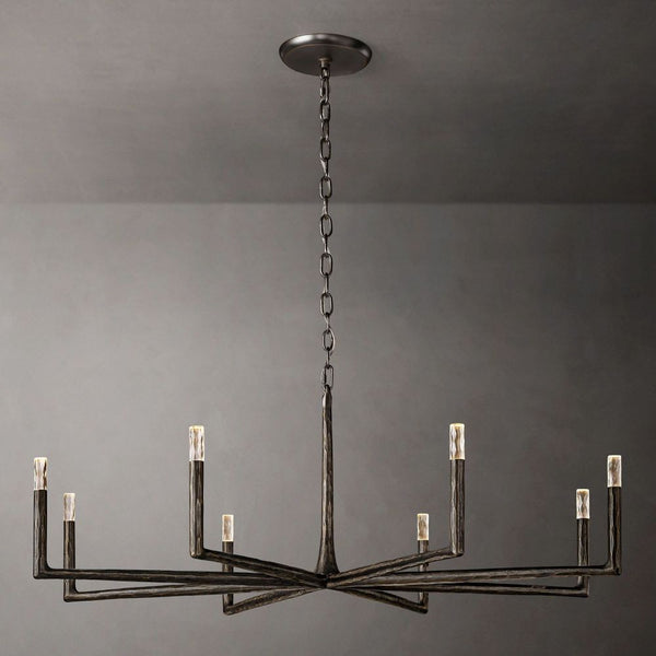 Thaddeus Forged Round Chandelier 60"