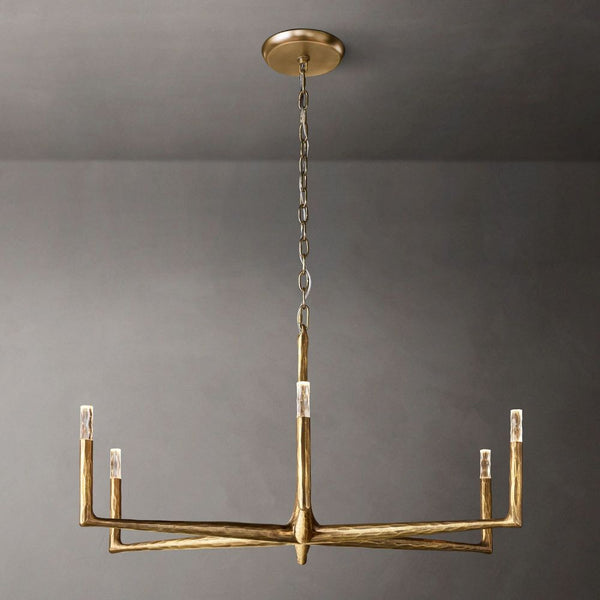 Thaddeus Forged Round Chandelier 48"