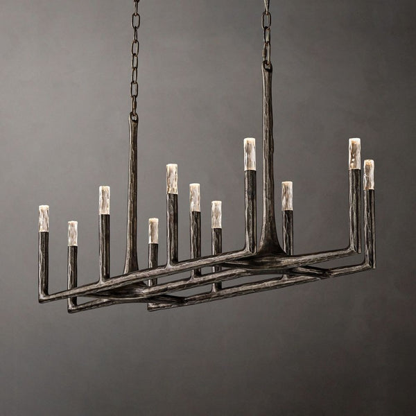 Thaddeus Forged Linear Chandelier 54"