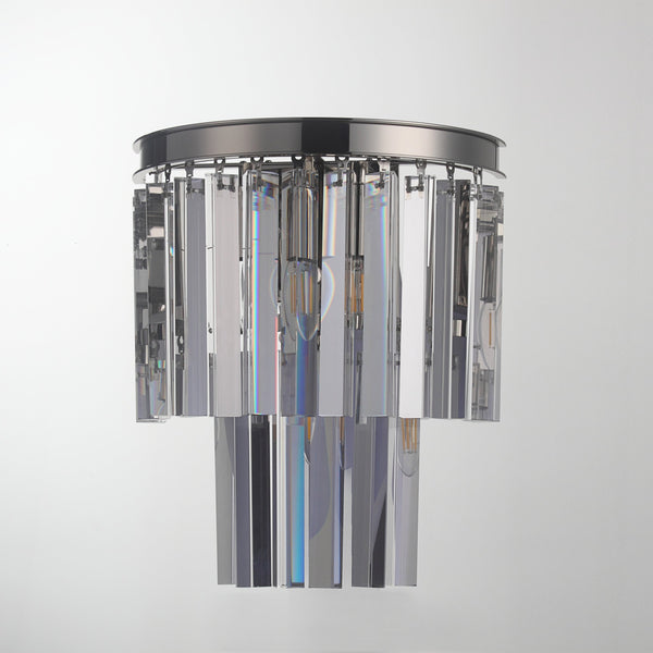 Apex Odeon Crystal Fringe 2-Tier Sconce