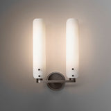 Ale White Shade 2-Head Wall Sconce 16"H