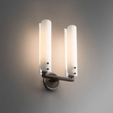 Ale White Shade 2-Head Wall Sconce 16"H