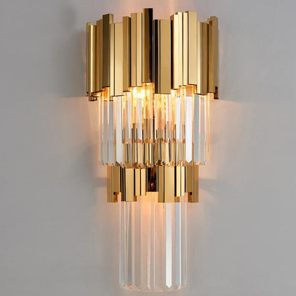 Enoch Three Tier Crystal Wall Sconce