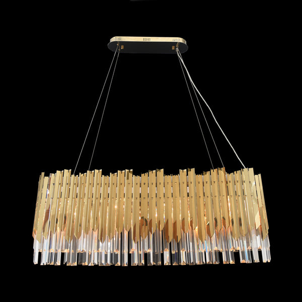 Arrows Rectangular Crystal Chandelier