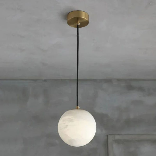 Alanbaster Spherical Pendant Light