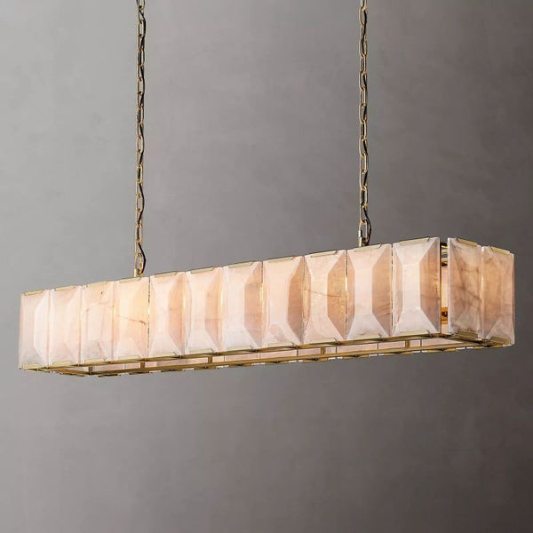 Harlow de Calcite Rectangular Chandelier 74"