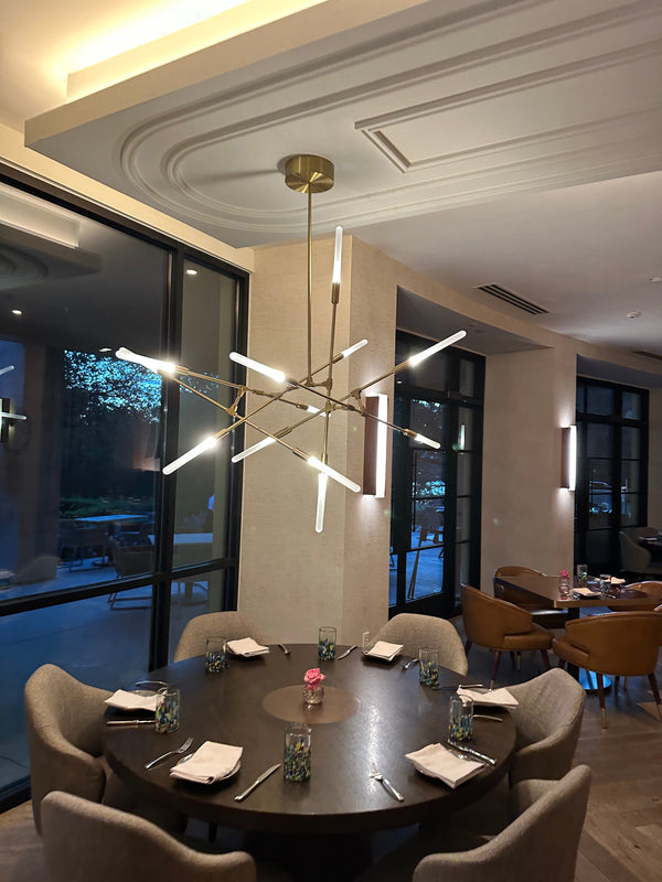 Amy's Branching Glass Tubular Chandelier