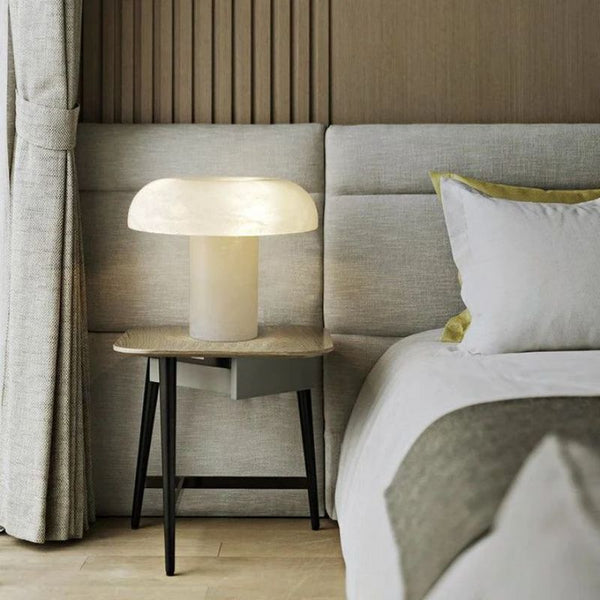 Alanbaster Mushroom Shape Table Lamp