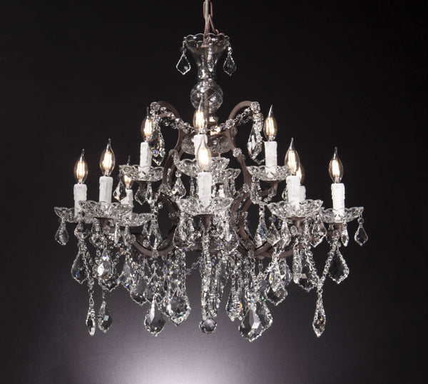 12 Light Maria Theresa Crystal Chandelier