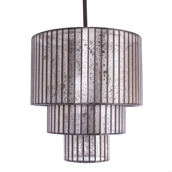 3-Tier Mercury Glass Pendant Light