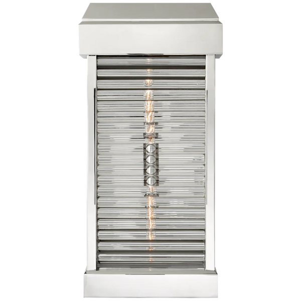 Large Curved Glass Louver Sconce