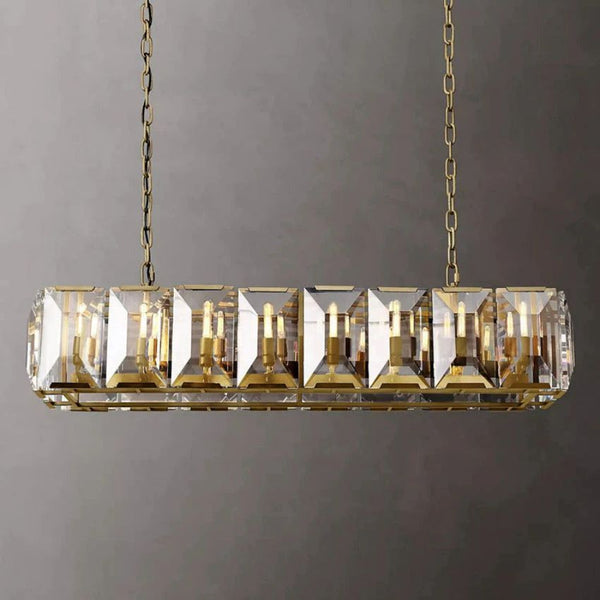 Harlow Crystal Rectangle Chandelier 54"