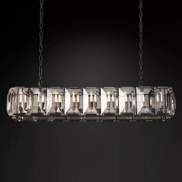 Harlow Crystal Rectangle Chandelier 61"