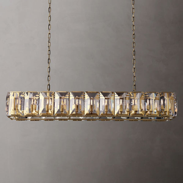 Harlow Crystal Rectangle Chandelier 74"